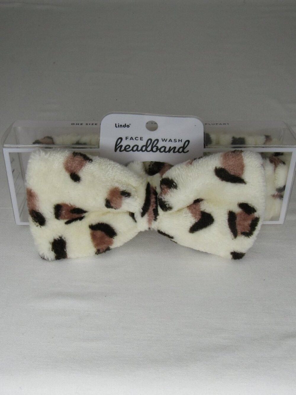 Lindo Leopard Print Face Wash Headband New NWT